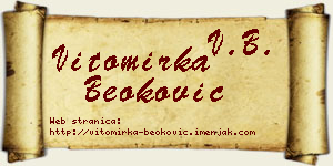 Vitomirka Beoković vizit kartica